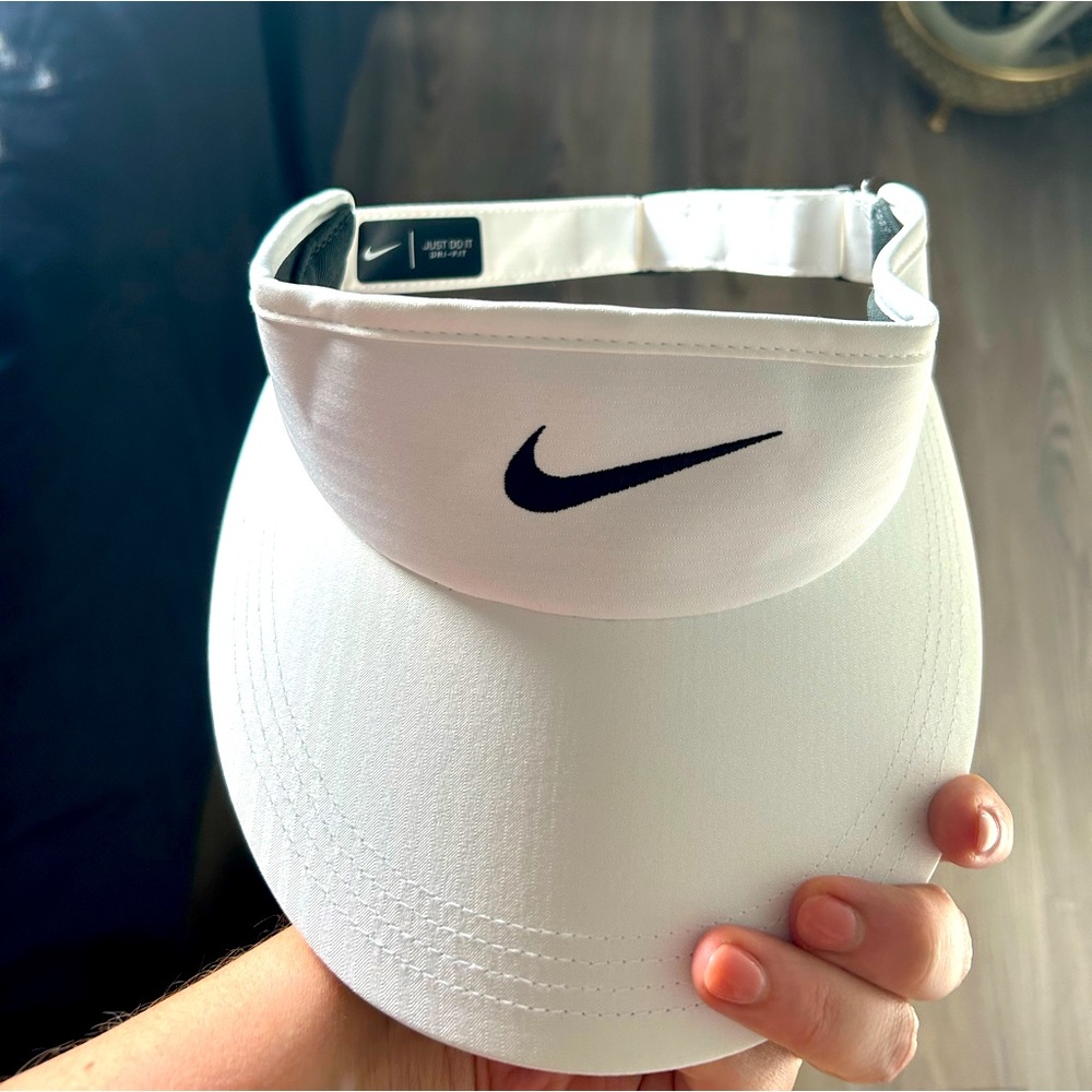 Nike White Visor Hat